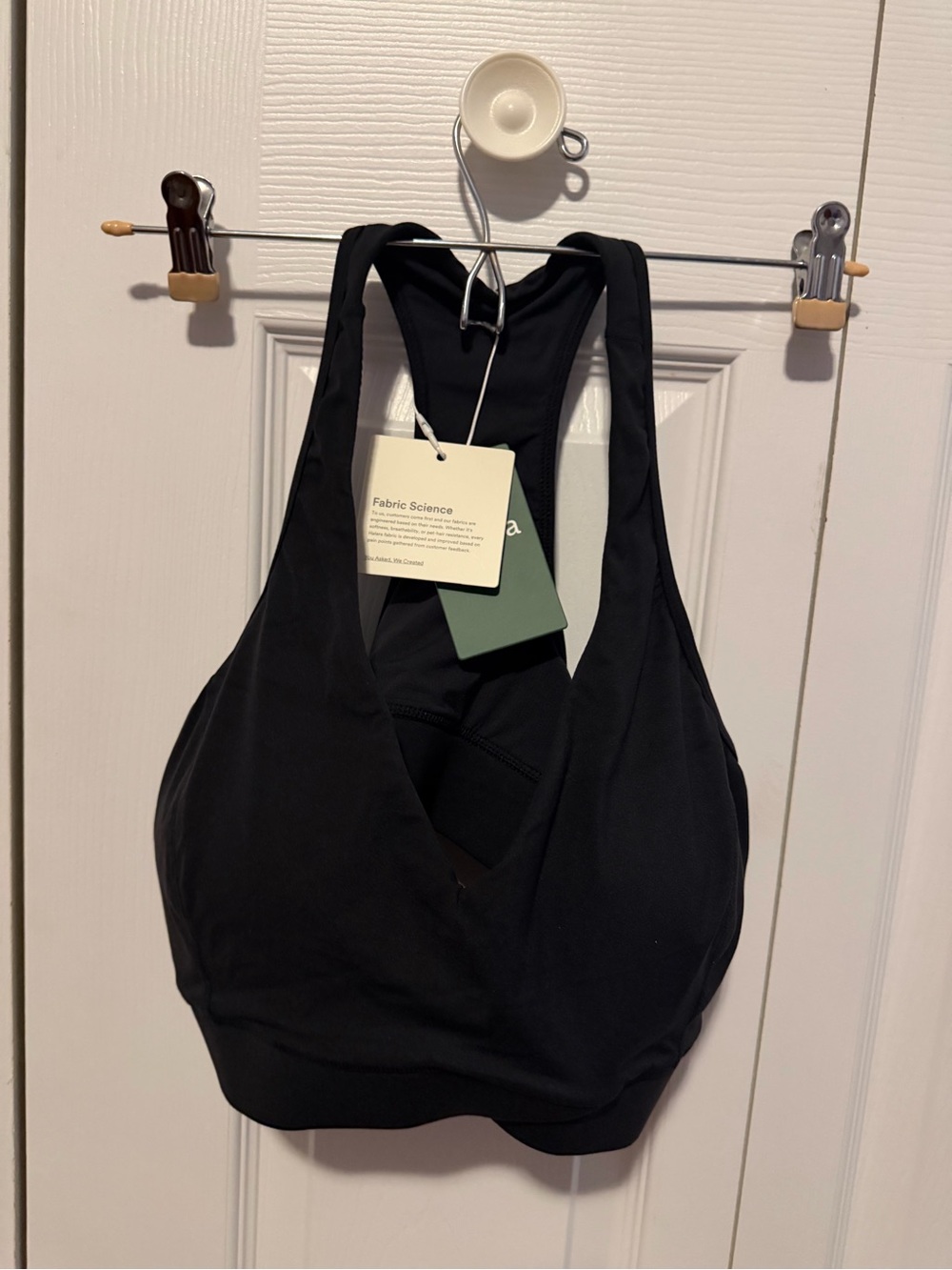 HALARA Black V-Neck Wrap Sports Bra - Picture 3 of 4